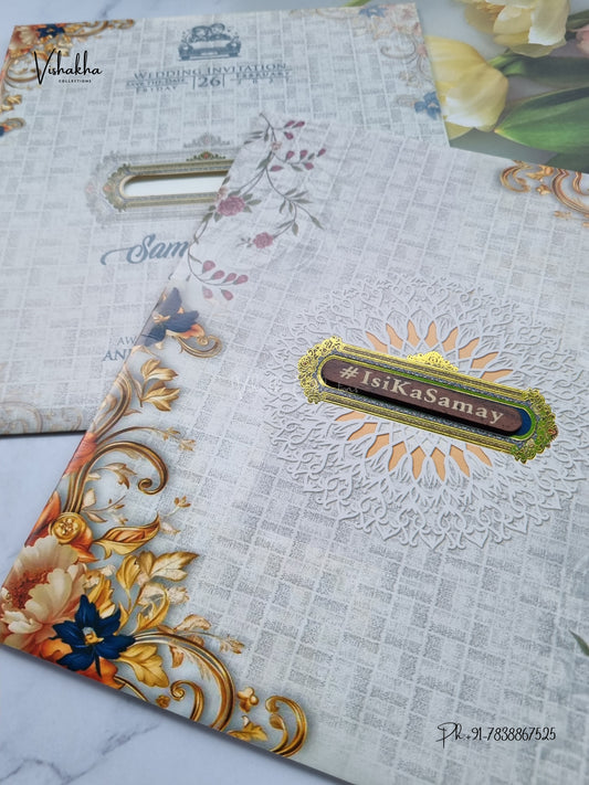 Rangoli Hindu Muslim Christian Sikh Jain invitation Cards ATS-9363 – image 2