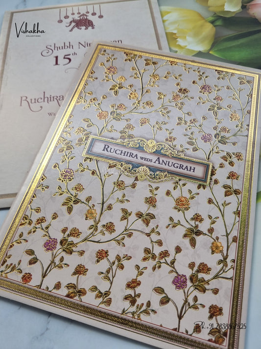 Flower Rose Hindu Muslim Christian Sikh Jain invitation Cards CR-471-1 – image 2