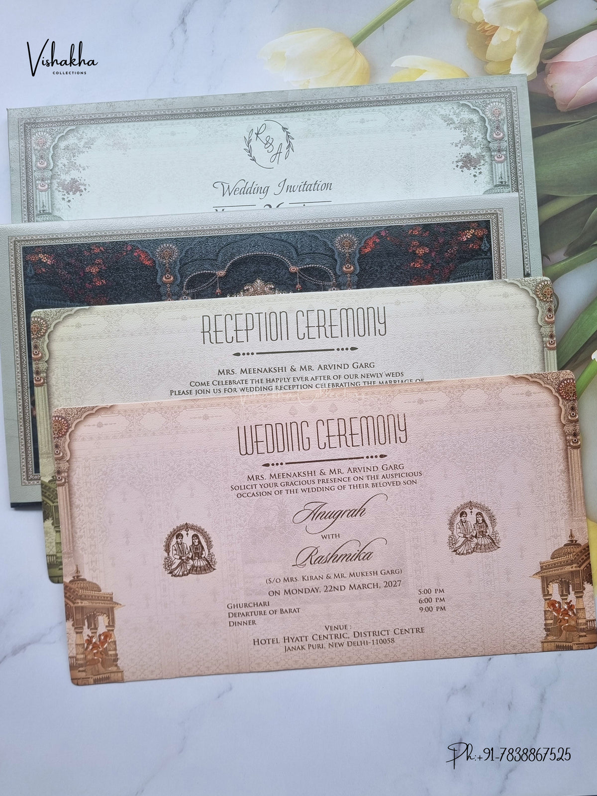 Ganesh Ji Hathi Raj Mahal Hindu Jain invitation Cards CR-488 – image 3