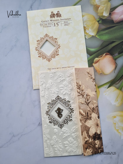 Ganesh Ji Flower Hindu Jain invitation Cards CR-508 – image 1