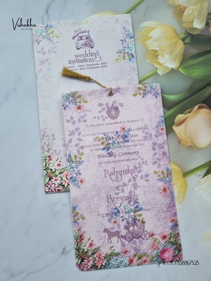 Dori Flower Hindu Muslim Christian Sikh Jain invitation Cards CR-7078 – image 2