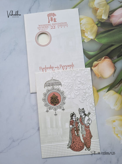Ram Sita Ganesh Ji Hindu Jain invitation Cards CR-8080 – image 1