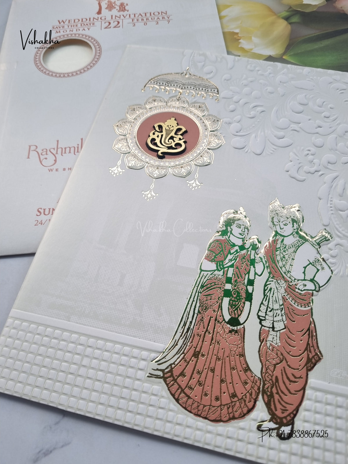 Ram Sita Ganesh Ji Hindu Jain invitation Cards CR-8080 – image 2