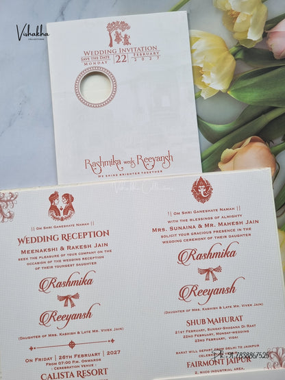 Ram Sita Ganesh Ji Hindu Jain invitation Cards CR-8080 – image 3