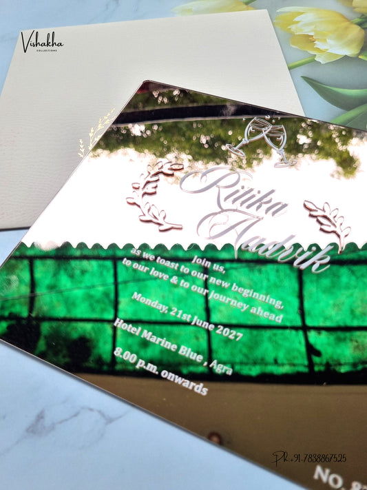 Semi Box Acrylic Hindu Muslim Christian Sikh Jain invitation Cards LN-821 – image 2