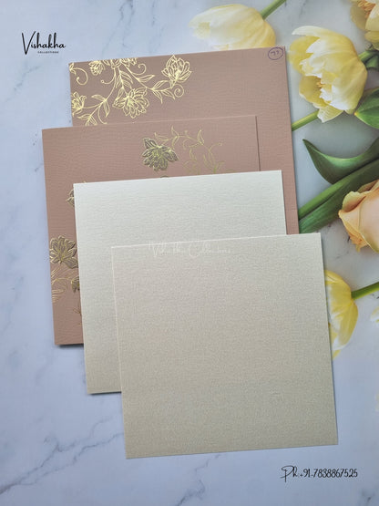 Semi Box Flower Hindu Muslim Christian Sikh Jain invitation Cards LN-948 – image 3