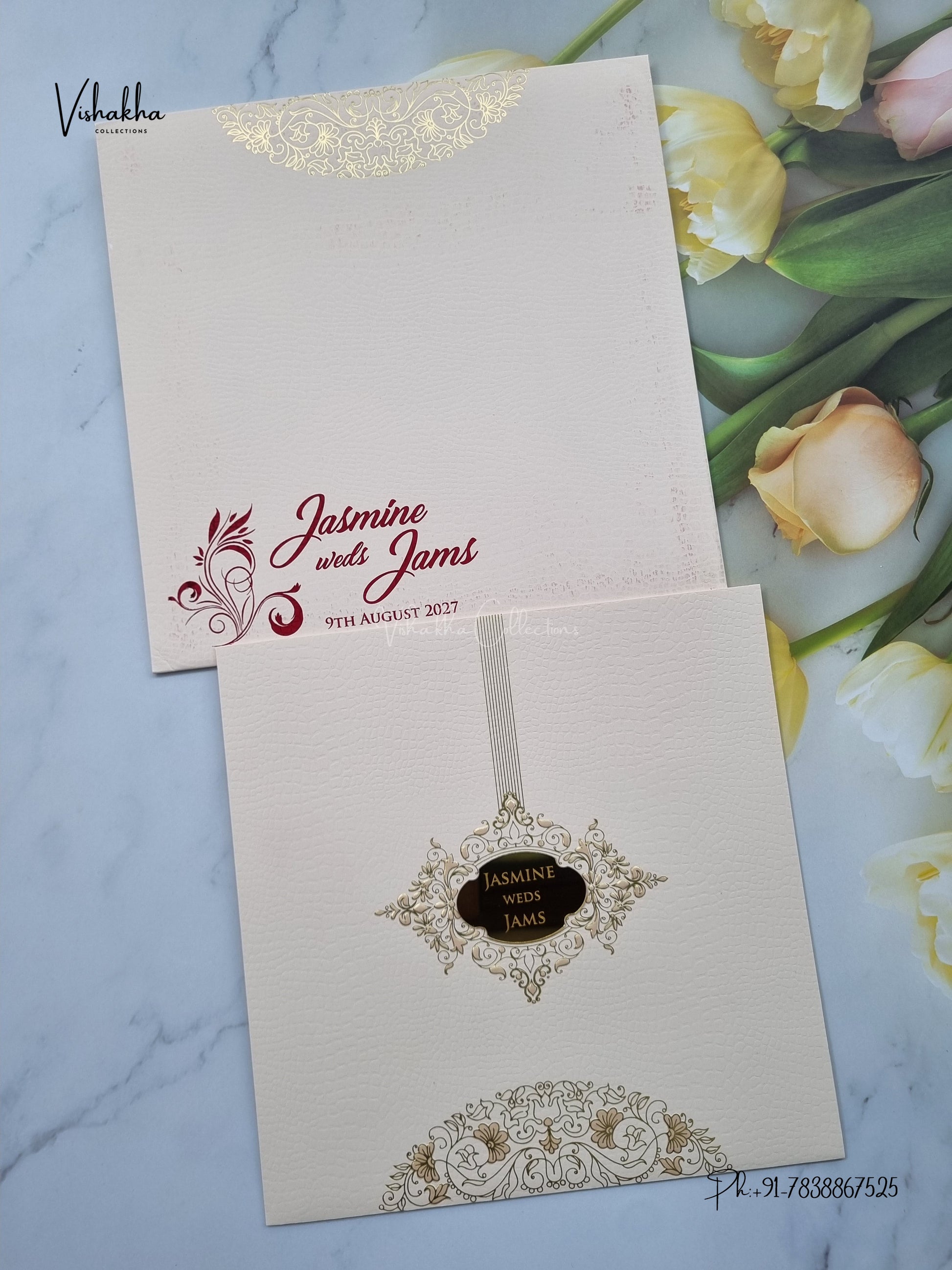 Hindu Muslim Christian Sikh Jain invitation Cards LN-982 – image 1