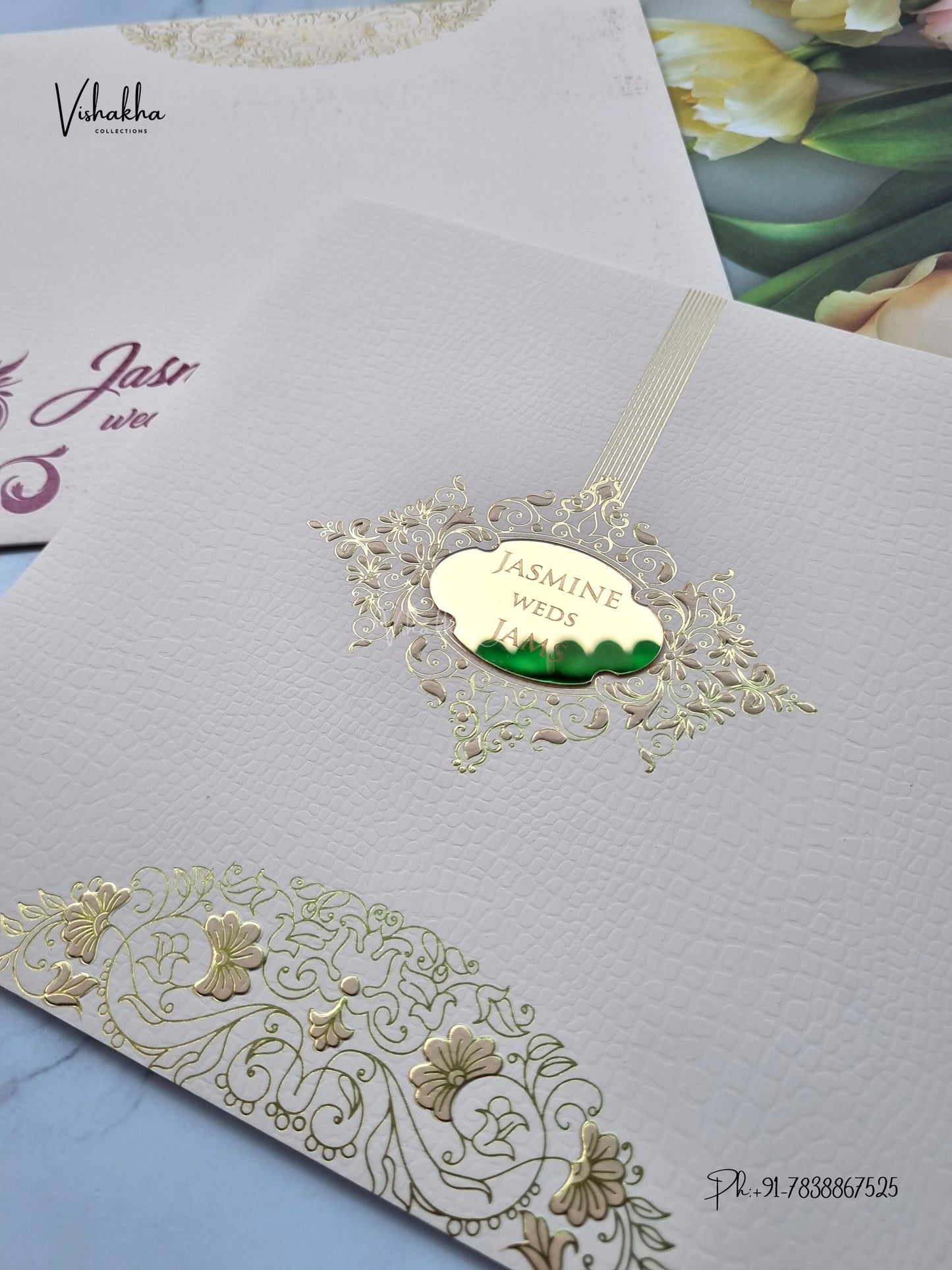 Hindu Muslim Christian Sikh Jain invitation Cards LN-982 – image 2
