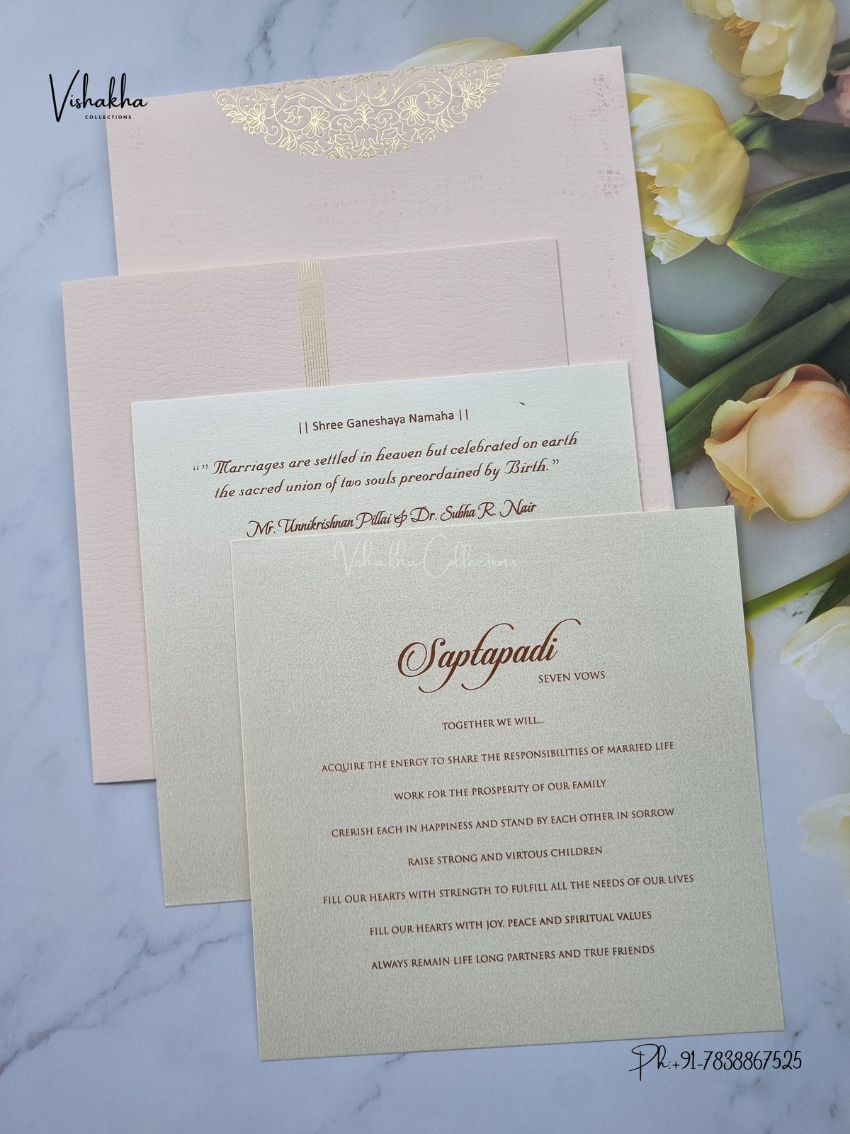 Hindu Muslim Christian Sikh Jain invitation Cards LN-982 – image 3