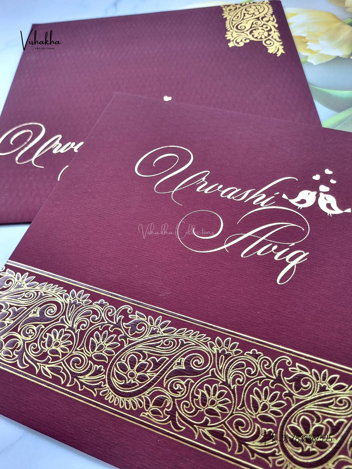 Mehendi Hindu Muslim Christian Sikh Jain invitation Cards LN-987 – image 3