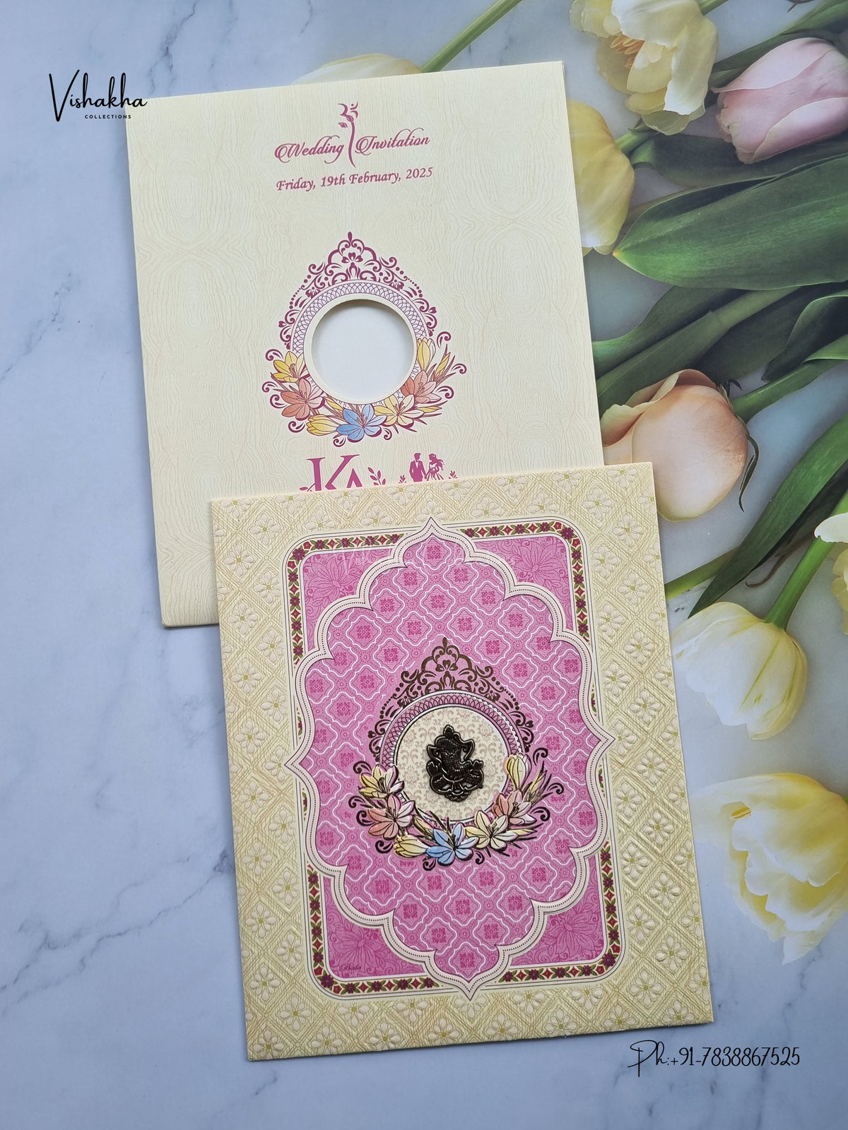 Ganesh Ji Geometric Hindu Jain invitation Cards NA-1126-309 – image 1
