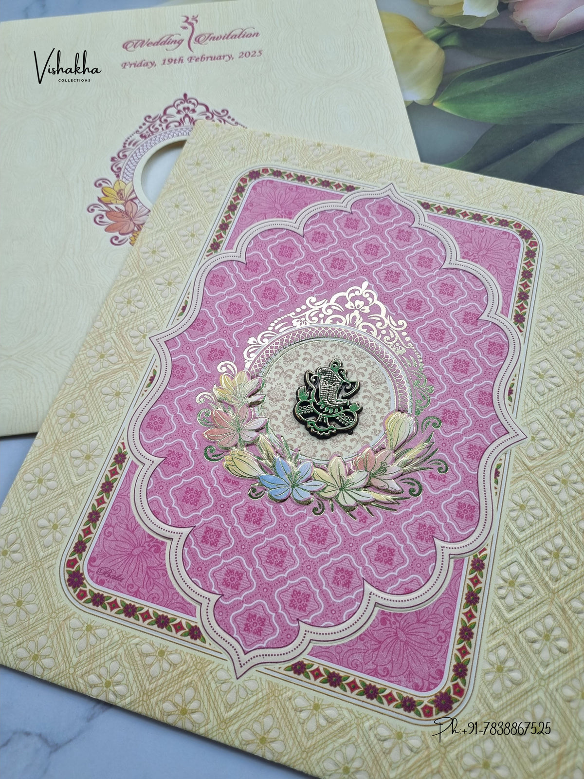 Ganesh Ji Geometric Hindu Jain invitation Cards NA-1126-309 – image 2