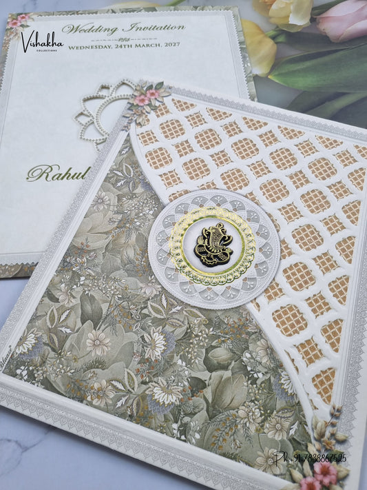 Ganesh Ji Moroccan Hindu Jain invitation Cards NA-1126-46 – image 2