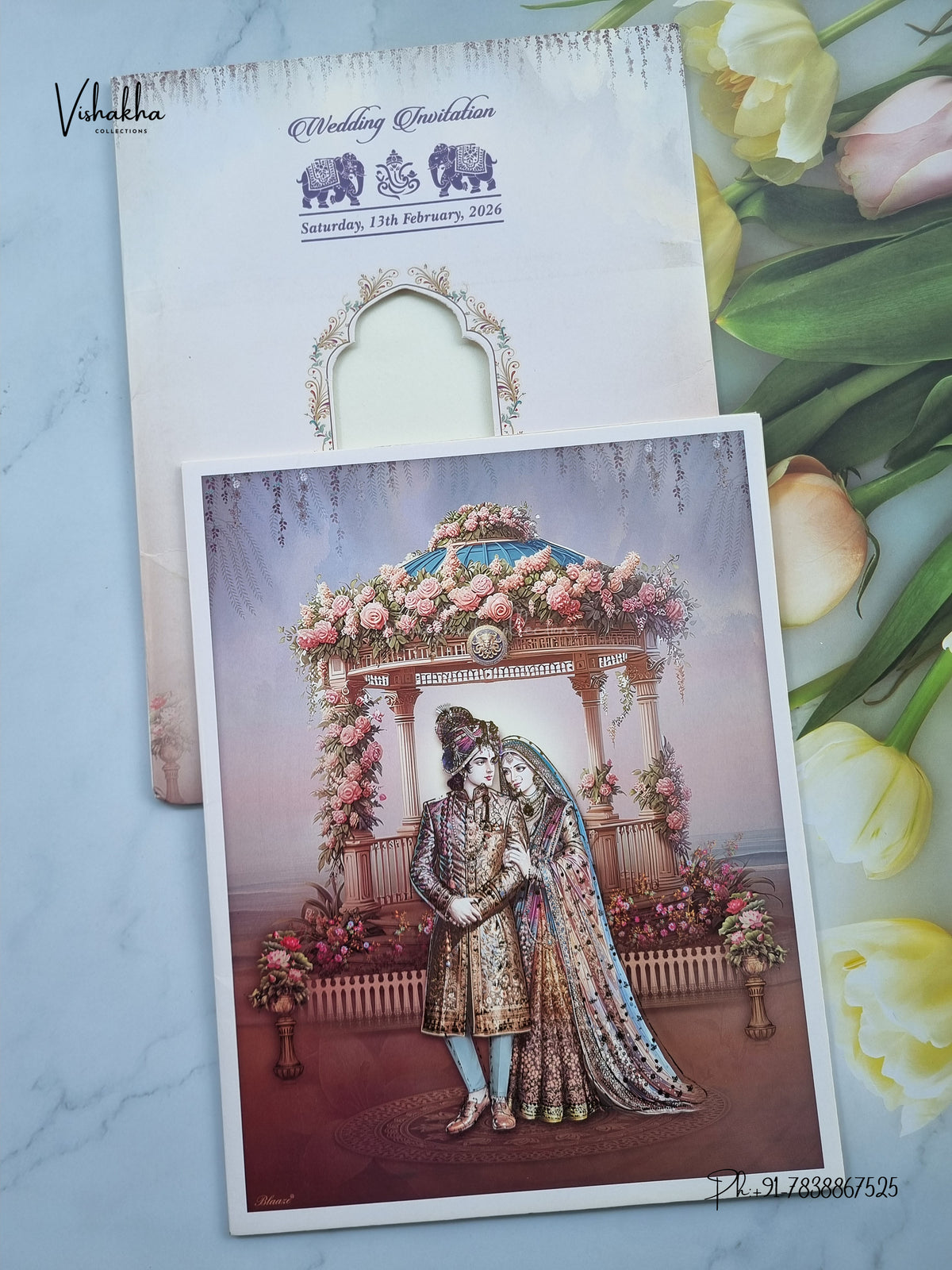 Dulah Dulhan Hindu Sikh Jain invitation Cards NA-1126-49 – image 1
