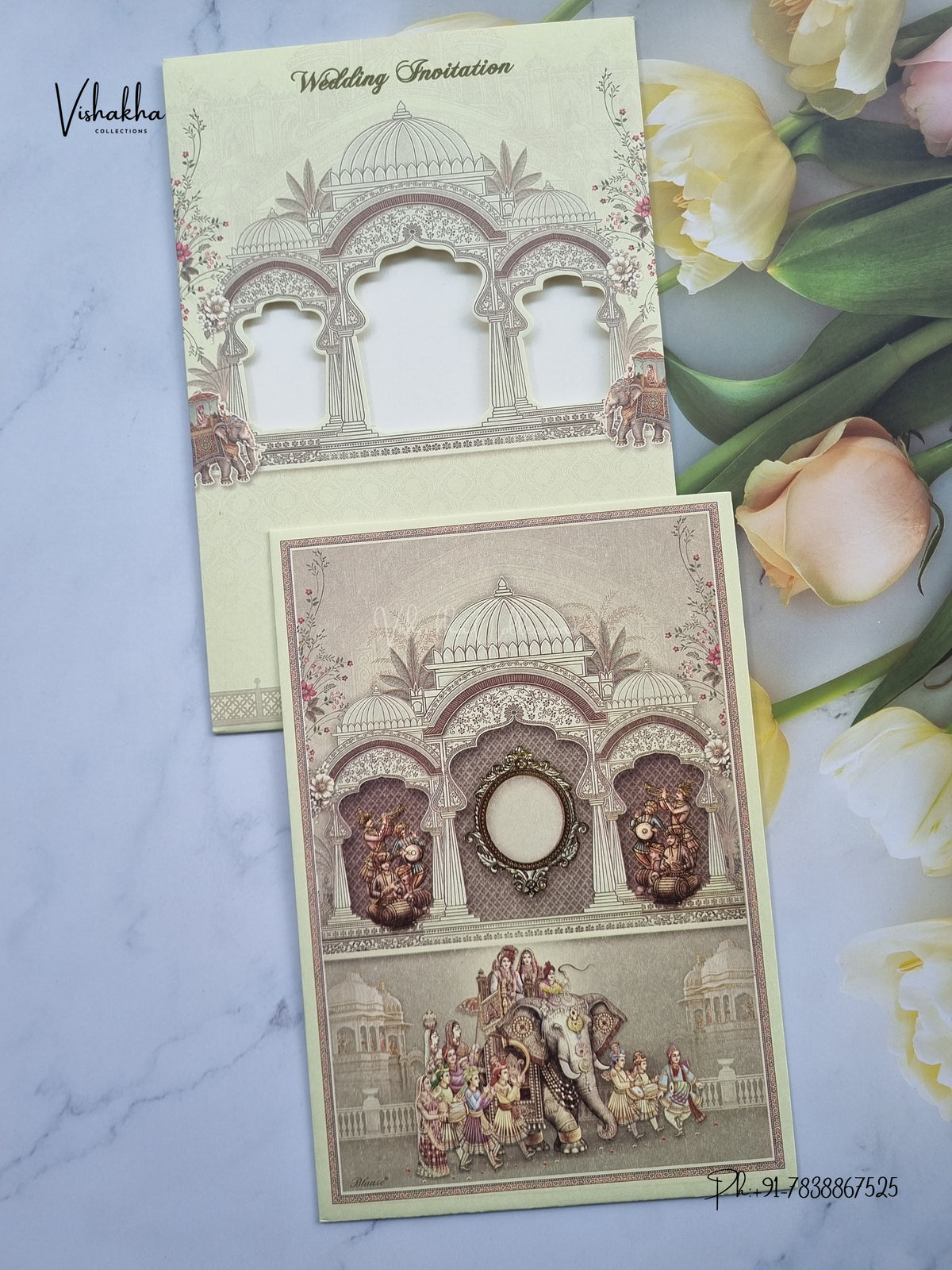 Barat Hathi Hindu Sikh Jain invitation Cards NA-1126-58 – image 1