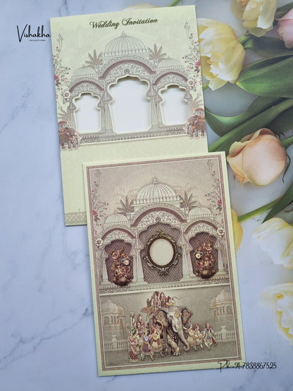 Barat Hathi Hindu Sikh Jain invitation Cards NA-1126-58 – image 1