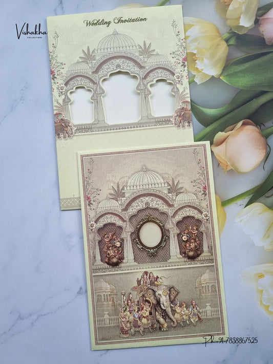 Barat Hathi Hindu Sikh Jain invitation Cards NA-1126-58 – image 1