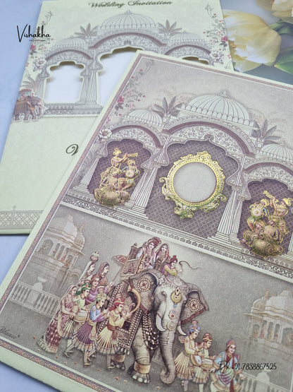 Barat Hathi Hindu Sikh Jain invitation Cards NA-1126-58 – image 2