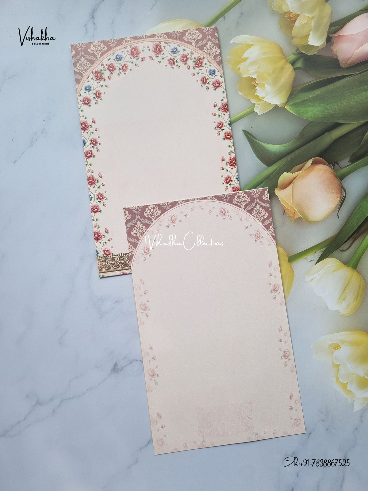 Direct Card Flower Hindu Muslim Christian Sikh Jain invitation Cards SCH-2852 – image 1