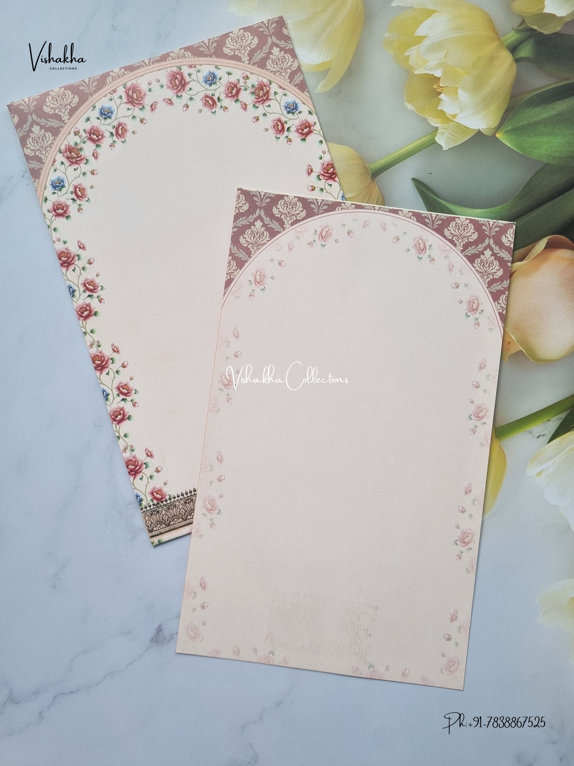 Direct Card Flower Hindu Muslim Christian Sikh Jain invitation Cards SCH-2852 – image 2
