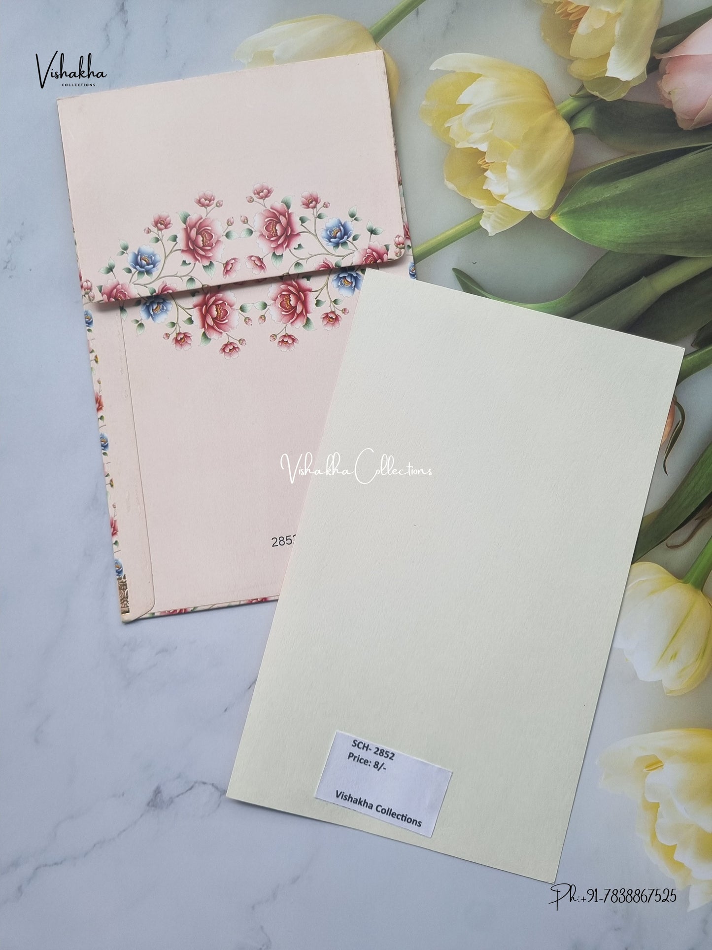 Direct Card Flower Hindu Muslim Christian Sikh Jain invitation Cards SCH-2852 – image 3