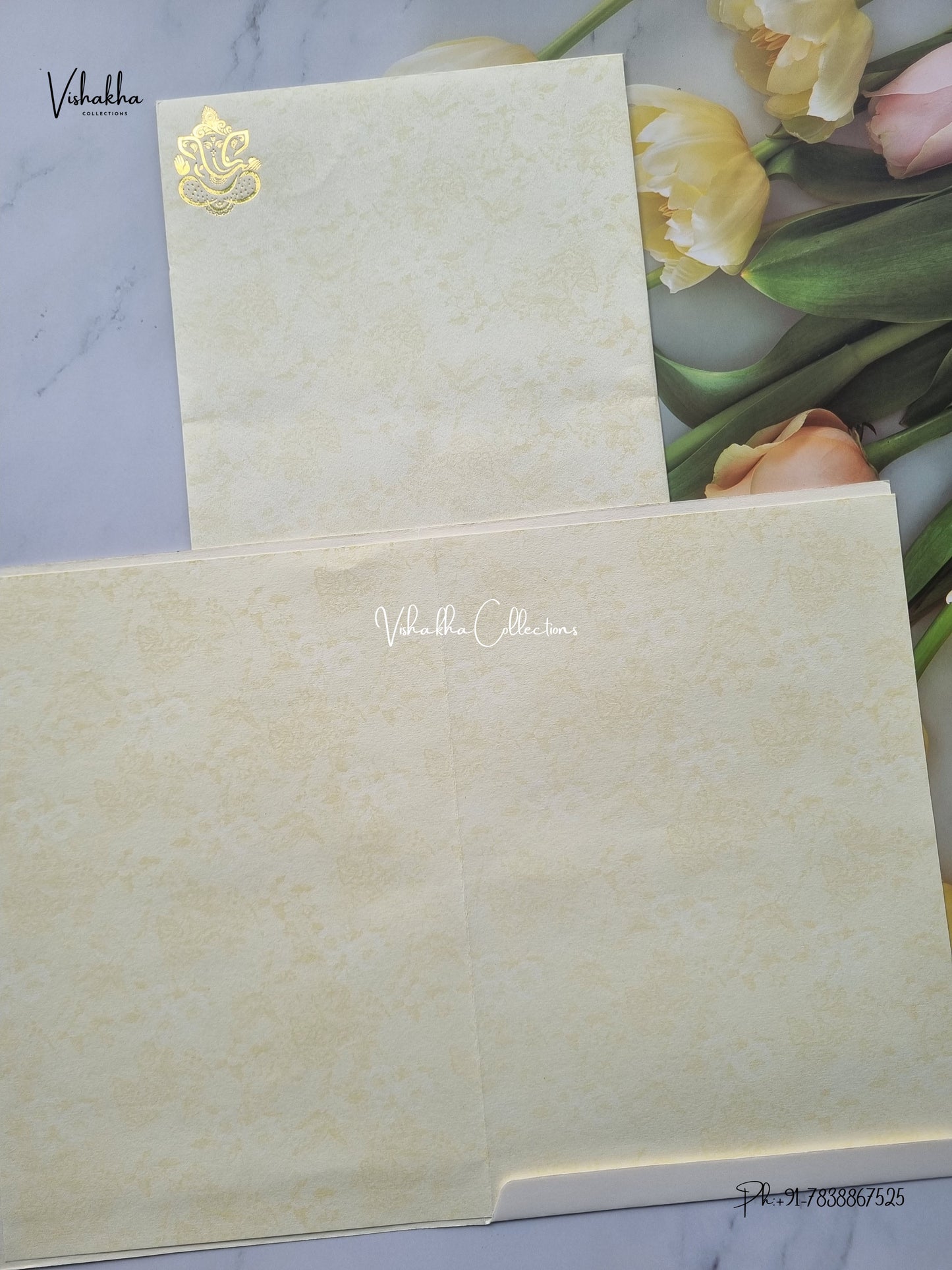 Single Insert Ganesh Ji Hindu Jain invitation Cards SCH-2931 – image 3