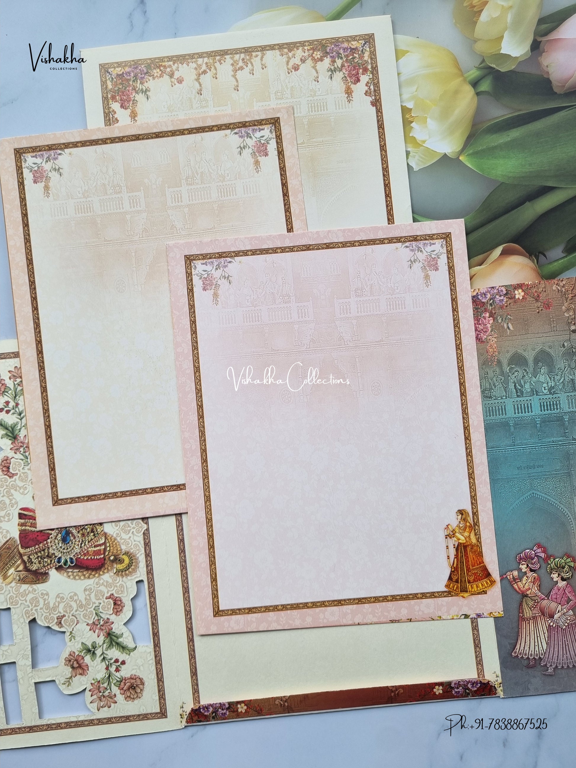 Laser Cut Ganesh Ji Dulah Dulhan Hathi Barat Hindu Jain invitation Cards SCH-5001 – image 3