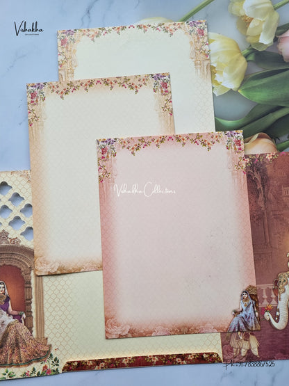 Laser Cut Ganesh Ji Dulah Dulhan Hindu Jain invitation Cards SCH-5002 – image 3