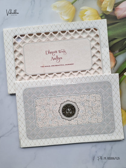 Semi Box Laser Cut Ganesh Ji Hindu Jain invitation Cards SCH-8002 – image 1