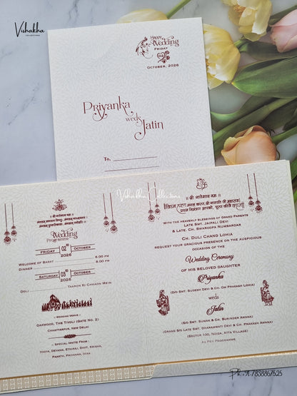 Laser Cut Ganesh Ji Hindu Jain invitation Cards SCH-D-36 – image 3