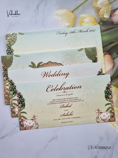 Semi Box Shree Nath Ji Hindu Jain invitation Cards SK-3550 – image 3