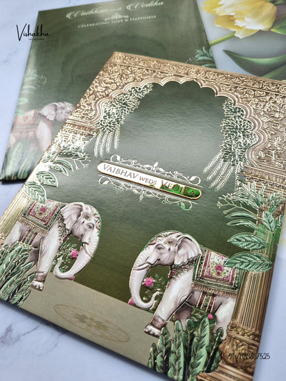 Banana Tree Hindu Muslim Christian Sikh Jain invitation Cards SK-3559 – image 2