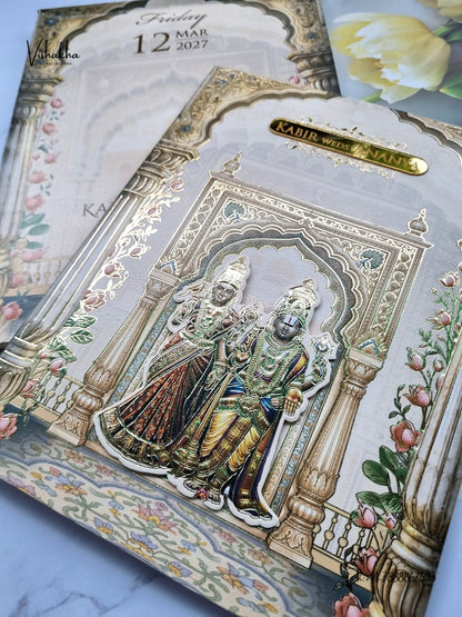 Semi Box Venkateshwar Padmavati Hindu Jain invitation Cards SK-3590 – image 2