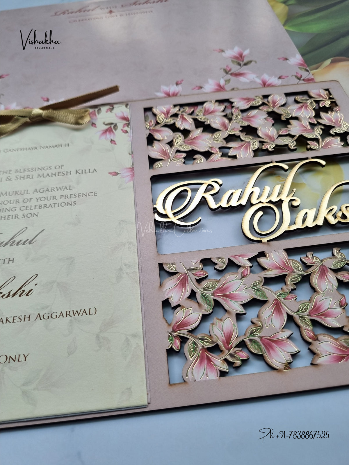 Semi Box MDF Board Laser Cut Hathi Hindu Muslim Christian Sikh Jain invitation Cards SK-3603 – image 2