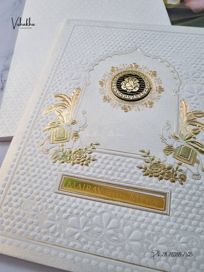 Semi Box Padded Hathi Ganesh Ji Hindu Jain invitation Cards SK-3669 – image 2
