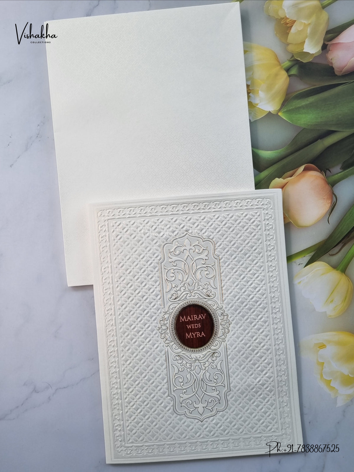 Semi Box Hindu Muslim Christian Sikh Jain invitation Cards SK-3674 – image 1