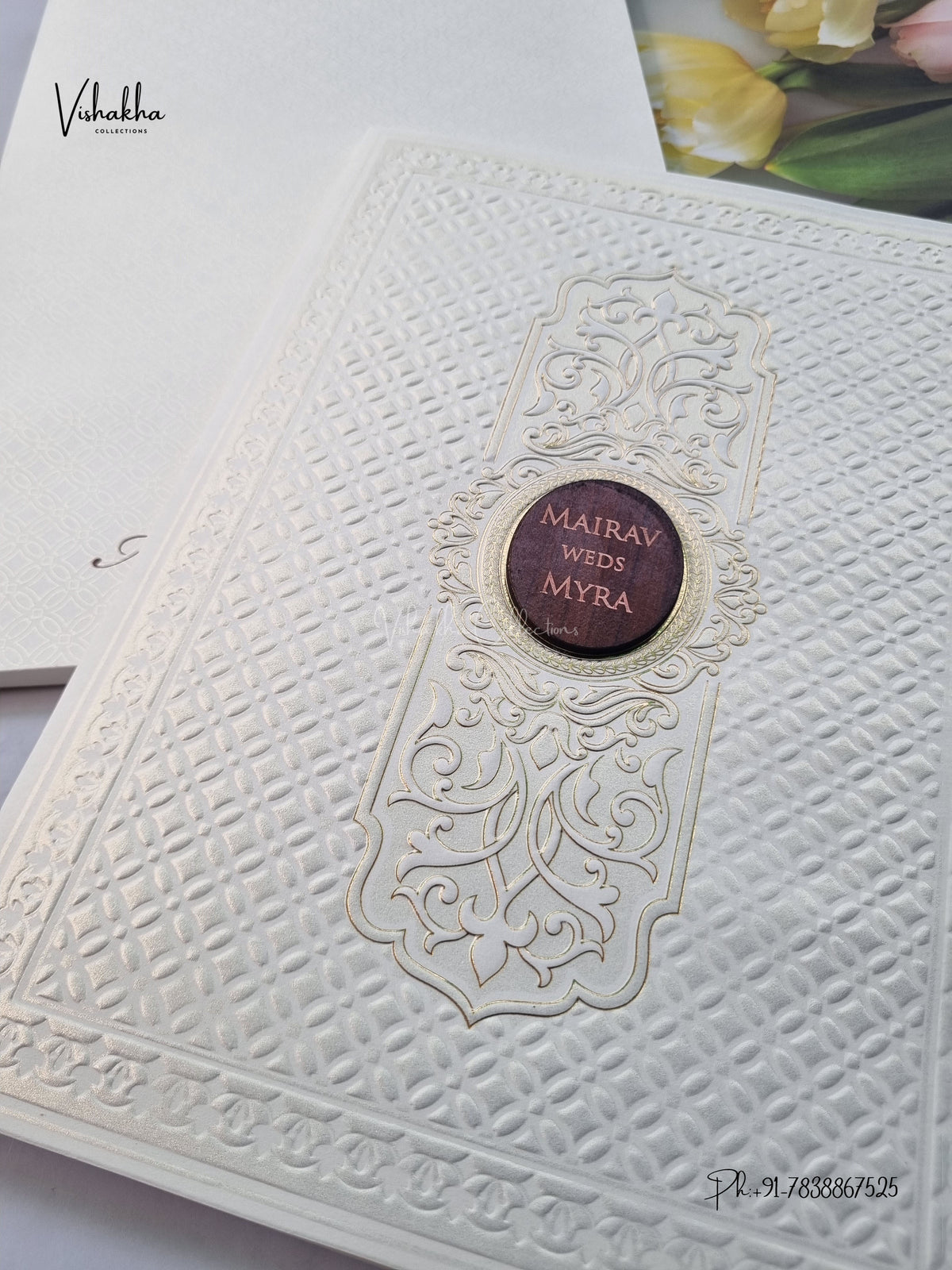 Semi Box Hindu Muslim Christian Sikh Jain invitation Cards SK-3674 – image 2
