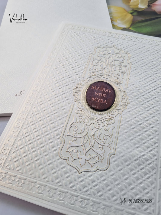 Semi Box Hindu Muslim Christian Sikh Jain invitation Cards SK-3674 – image 2