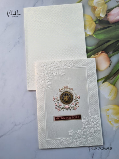Semi Box Flower Ganesh Ji Hindu Jain invitation Cards SK-3675 – image 1