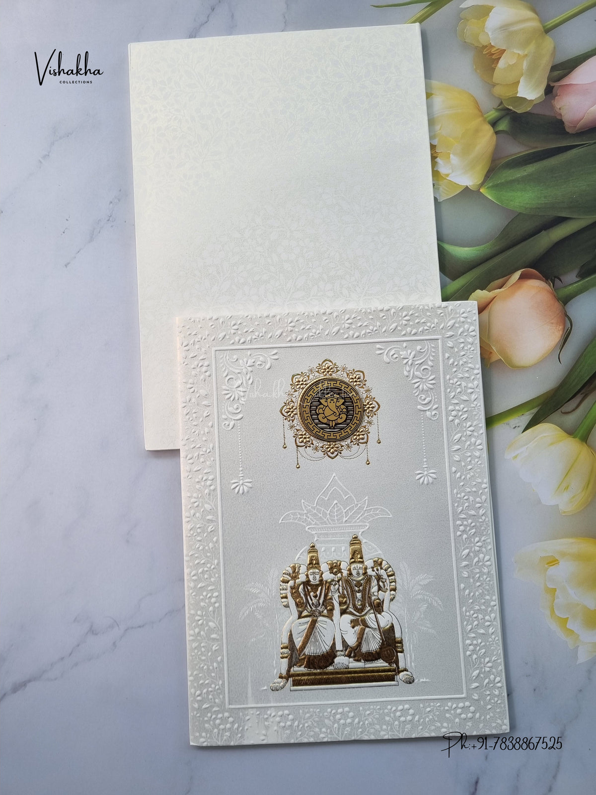 Semi Box Venkateshwar Padmavati Hindu Jain invitation Cards SK-3676 – image 1