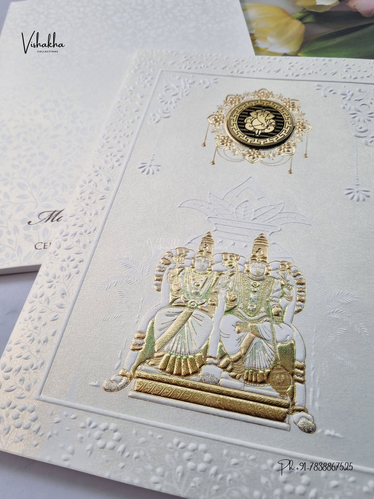 Semi Box Venkateshwar Padmavati Hindu Jain invitation Cards SK-3676 – image 2