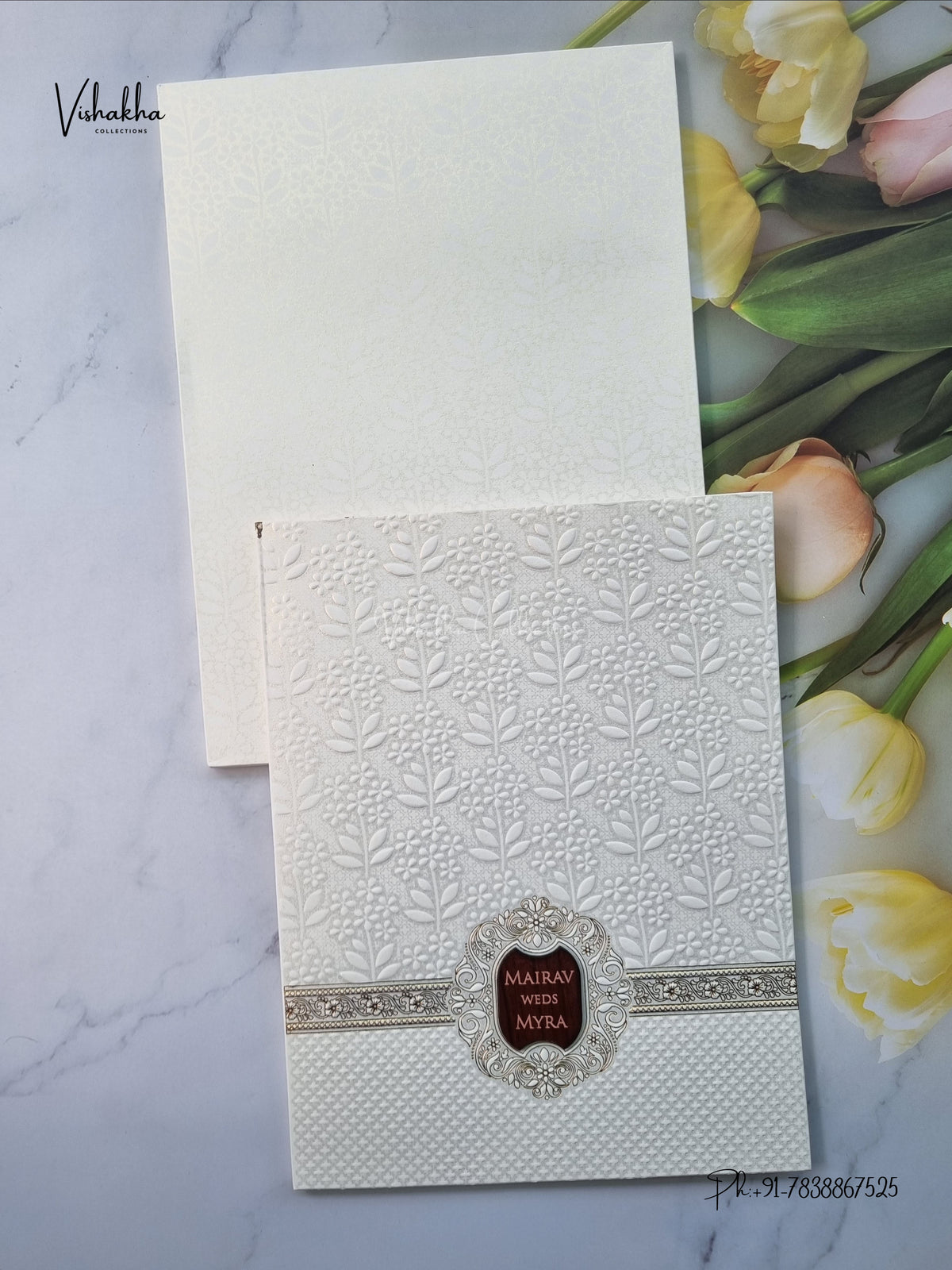 Semi Box Hindu Muslim Christian Sikh Jain invitation Cards SK-3677 – image 1