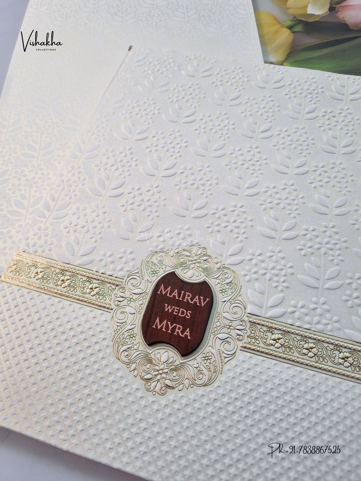 Semi Box Hindu Muslim Christian Sikh Jain invitation Cards SK-3677 – image 2