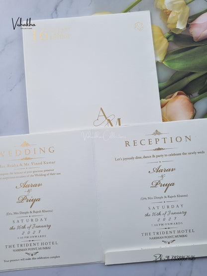 Semi Box Hindu Muslim Christian Sikh Jain invitation Cards SN-204 – image 3
