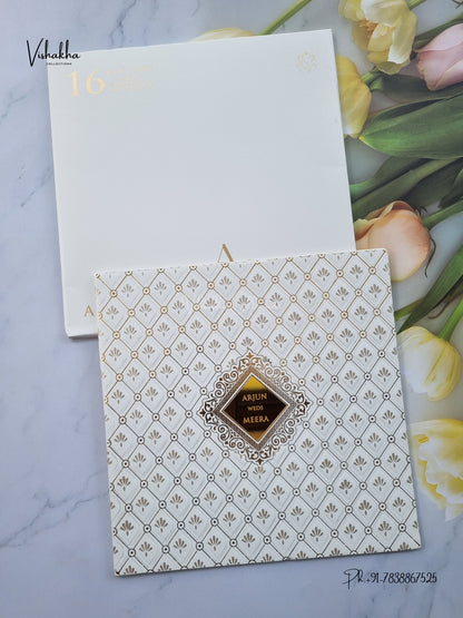 Semi Box Hindu Muslim Christian Sikh Jain invitation Cards SN-206 – image 1