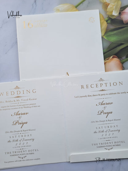 Semi Box Hindu Muslim Christian Sikh Jain invitation Cards SN-209 – image 3