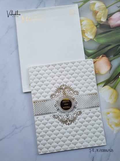 Semi Box Hindu Muslim Christian Sikh Jain invitation Cards SN-210 – image 1