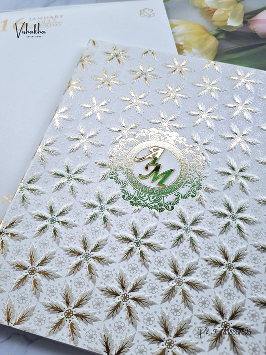 Semi Box Flower Hindu Muslim Christian Sikh Jain invitation Cards SN-214 – image 2