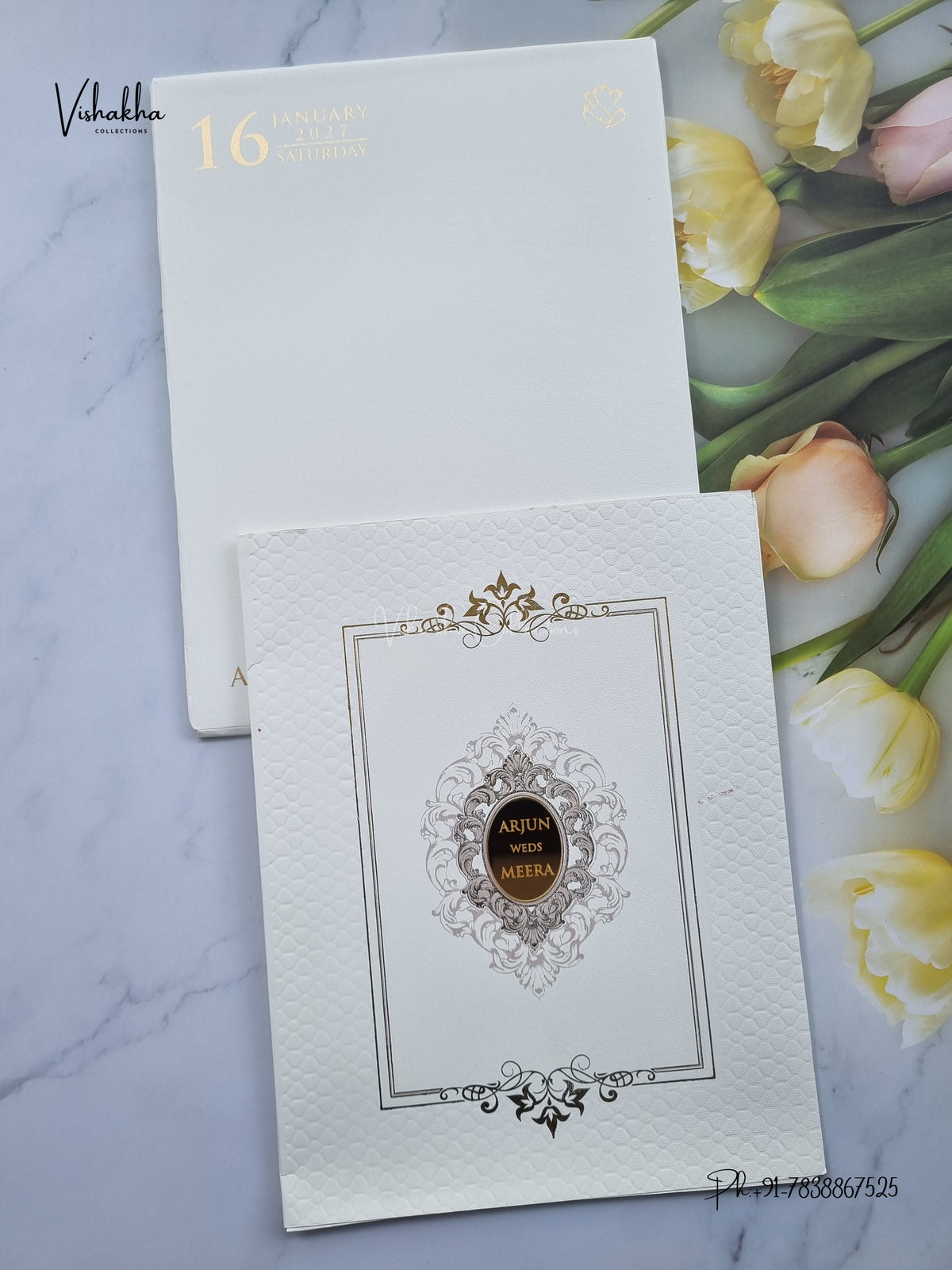 Semi Box Hindu Muslim Christian Sikh Jain invitation Cards SN-216 – image 1