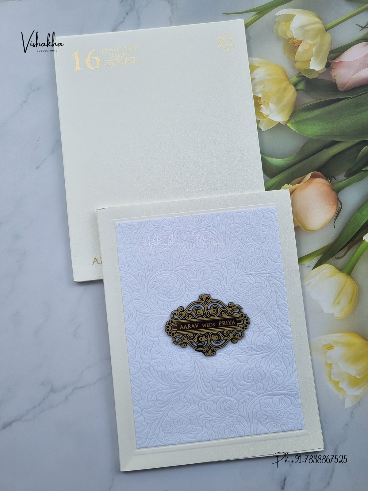 Semi Box Hindu Muslim Christian Sikh Jain invitation Cards SN-217 – image 1